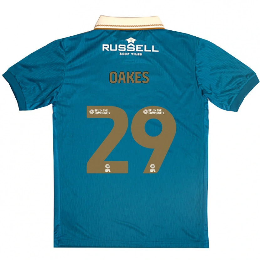Danxen Børn Toby Oakes #29 Lyseblå Hvid Udebane Spillertrøjer 2025/26 Trøje T-Shirt