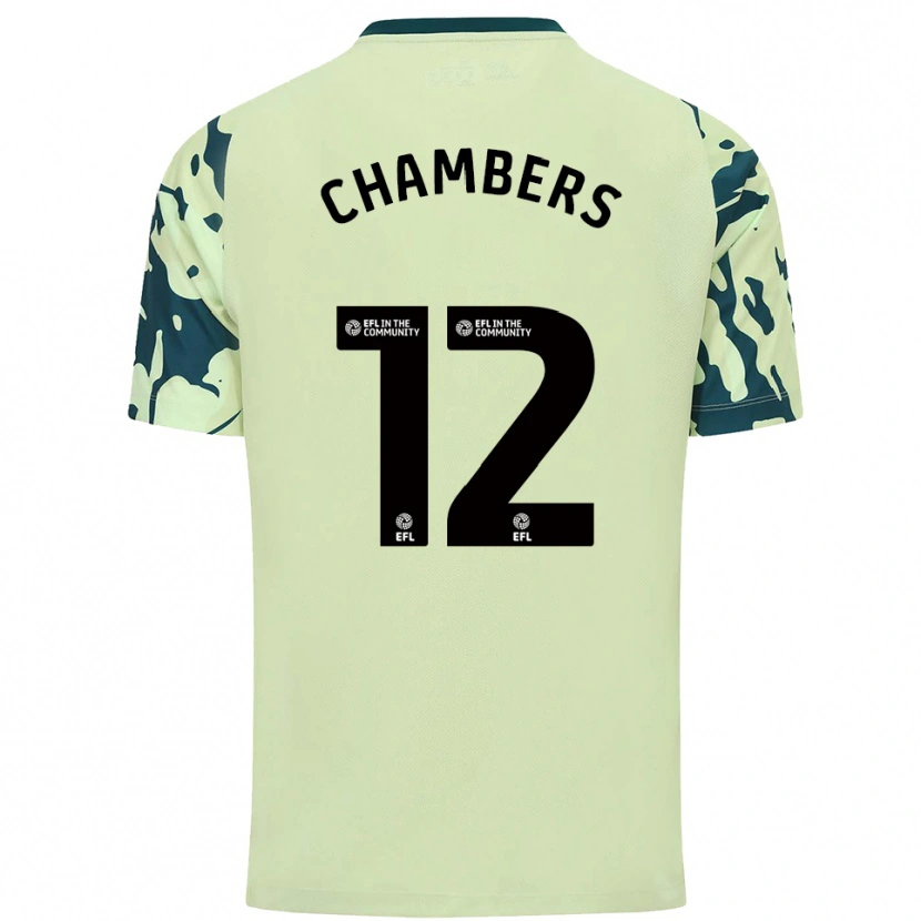 Danxen Børn Calum Chambers #12 Mørkegrøn Udebane Spillertrøjer 2025/26 Trøje T-Shirt