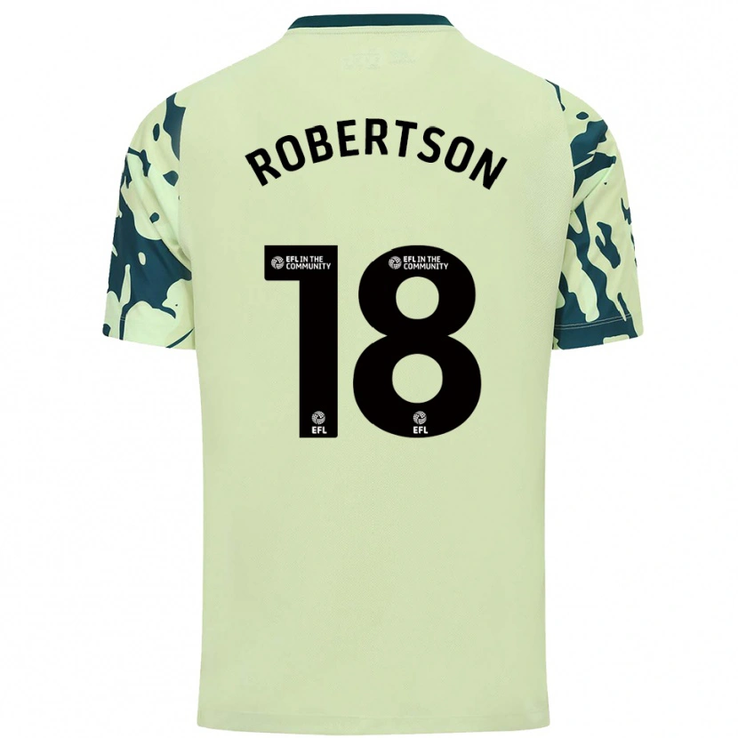Danxen Børn Alex Robertson #18 Mørkegrøn Udebane Spillertrøjer 2025/26 Trøje T-Shirt