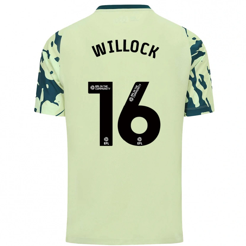 Danxen Børn Chris Willock #16 Mørkegrøn Udebane Spillertrøjer 2025/26 Trøje T-Shirt