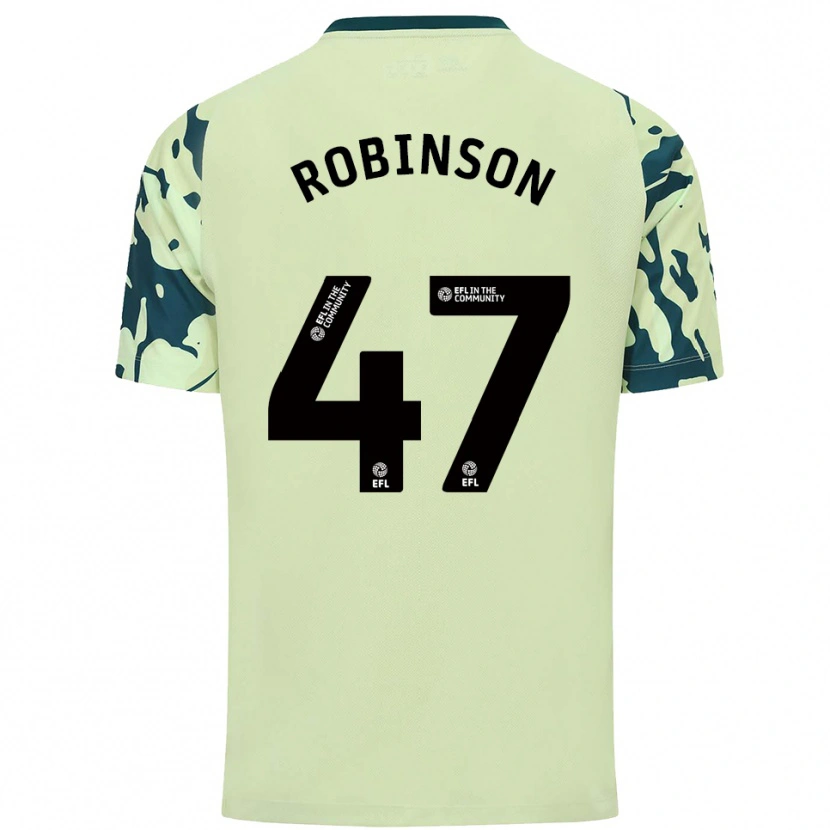 Danxen Børn Callum Robinson #47 Mørkegrøn Udebane Spillertrøjer 2025/26 Trøje T-Shirt