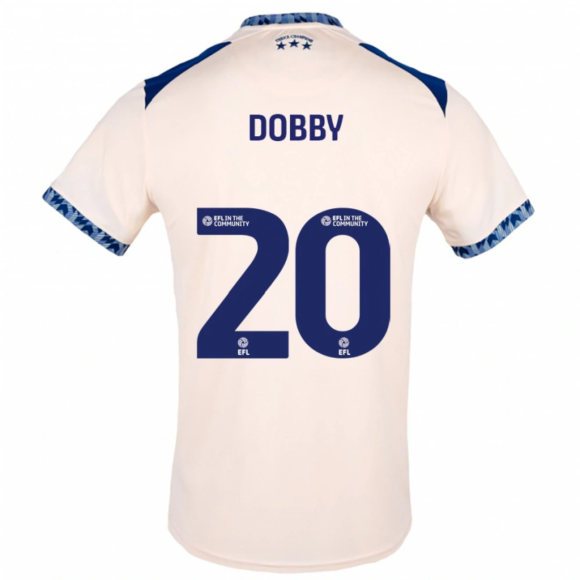 Danxen Børn Sarah Dobby #20 Offwhite Marineblå Udebane Spillertrøjer 2025/26 Trøje T-Shirt