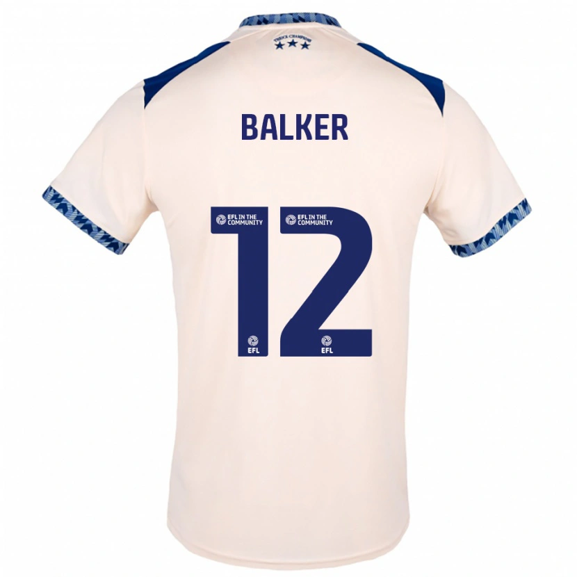 Danxen Børn Radinio Balker #12 Offwhite Marineblå Udebane Spillertrøjer 2025/26 Trøje T-Shirt