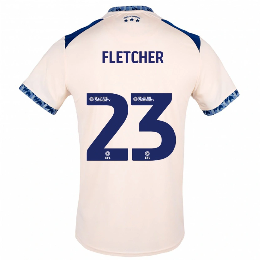 Danxen Børn Serena Fletcher #23 Offwhite Marineblå Udebane Spillertrøjer 2025/26 Trøje T-Shirt