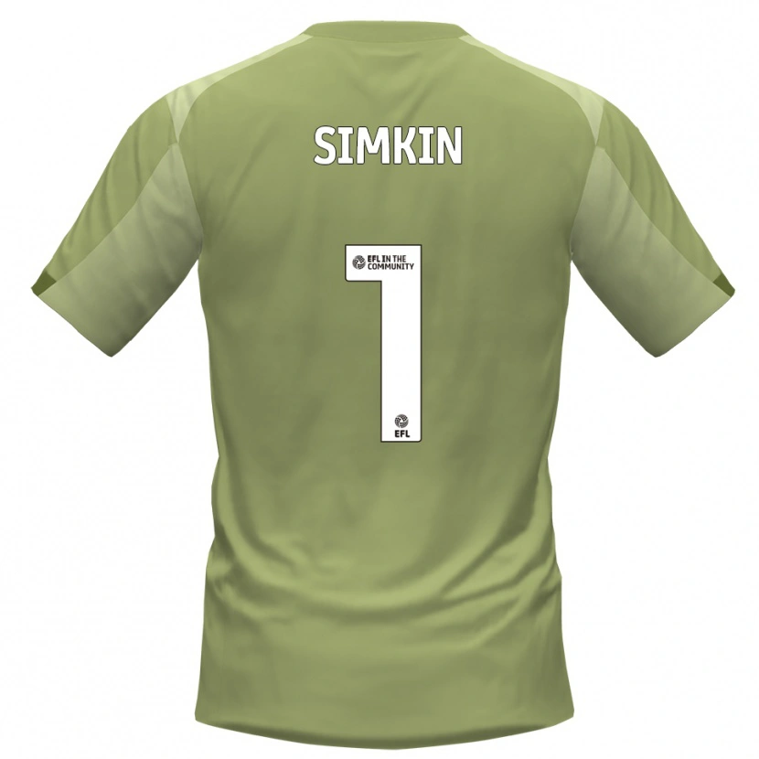Danxen Børn Tommy Simkin #1 Salvie Champagne Udebane Spillertrøjer 2025/26 Trøje T-Shirt