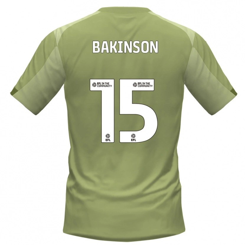 Danxen Børn Tyreeq Bakinson #15 Salvie Champagne Udebane Spillertrøjer 2025/26 Trøje T-Shirt