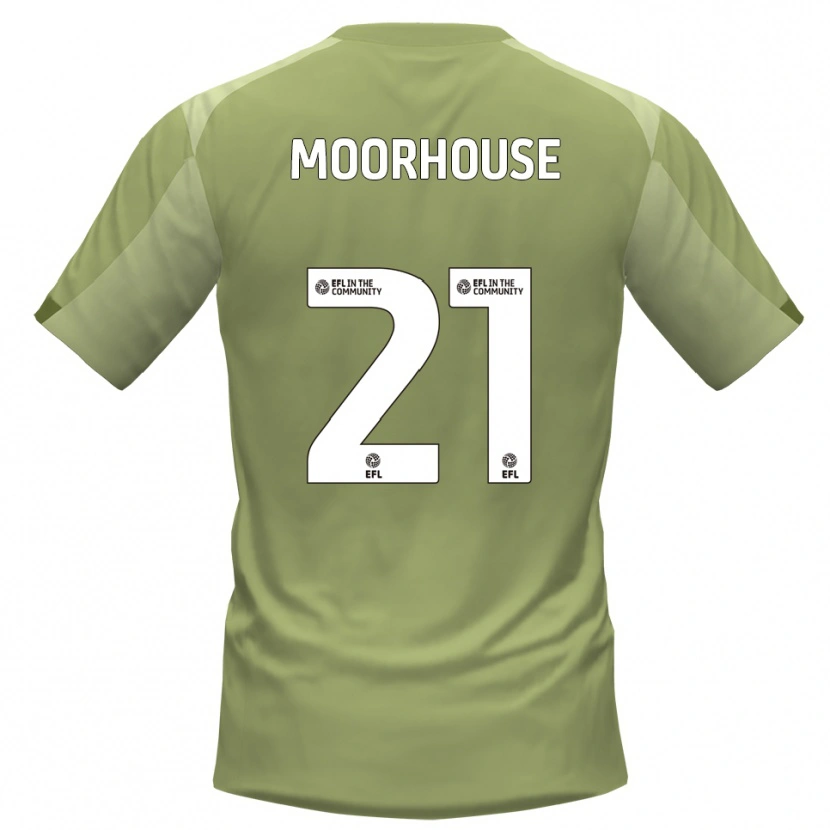 Danxen Børn Jack Moorhouse #21 Salvie Champagne Udebane Spillertrøjer 2025/26 Trøje T-Shirt