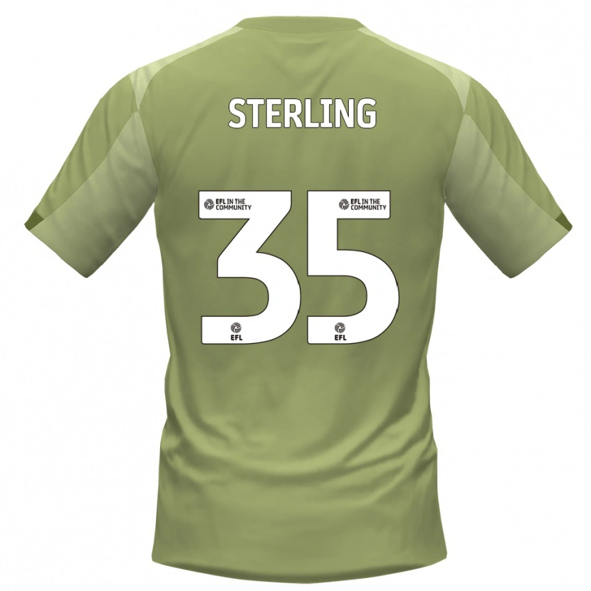 Danxen Børn Aaron Sterling #35 Salvie Champagne Udebane Spillertrøjer 2025/26 Trøje T-Shirt