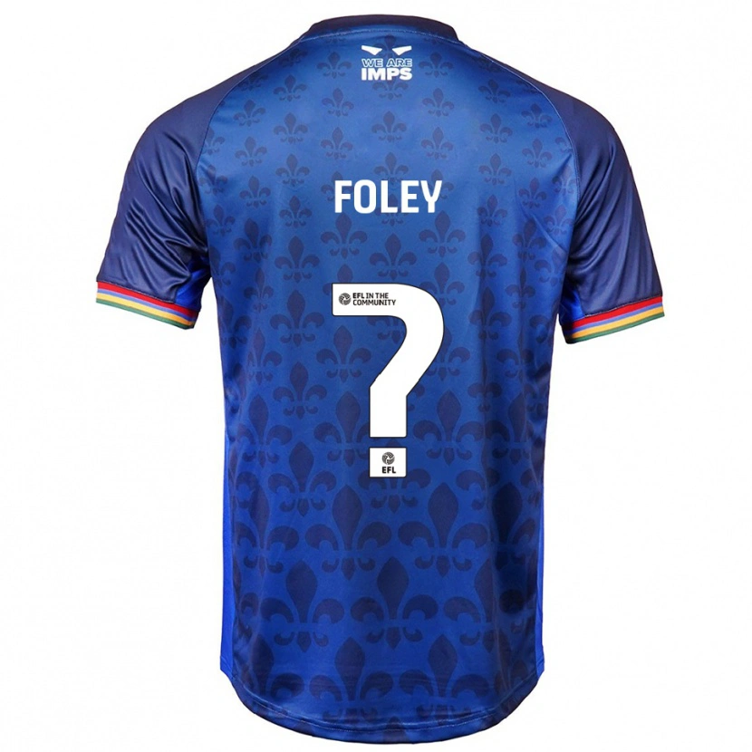 Danxen Børn Ebony Foley #0 Blå Marineblå Udebane Spillertrøjer 2025/26 Trøje T-Shirt