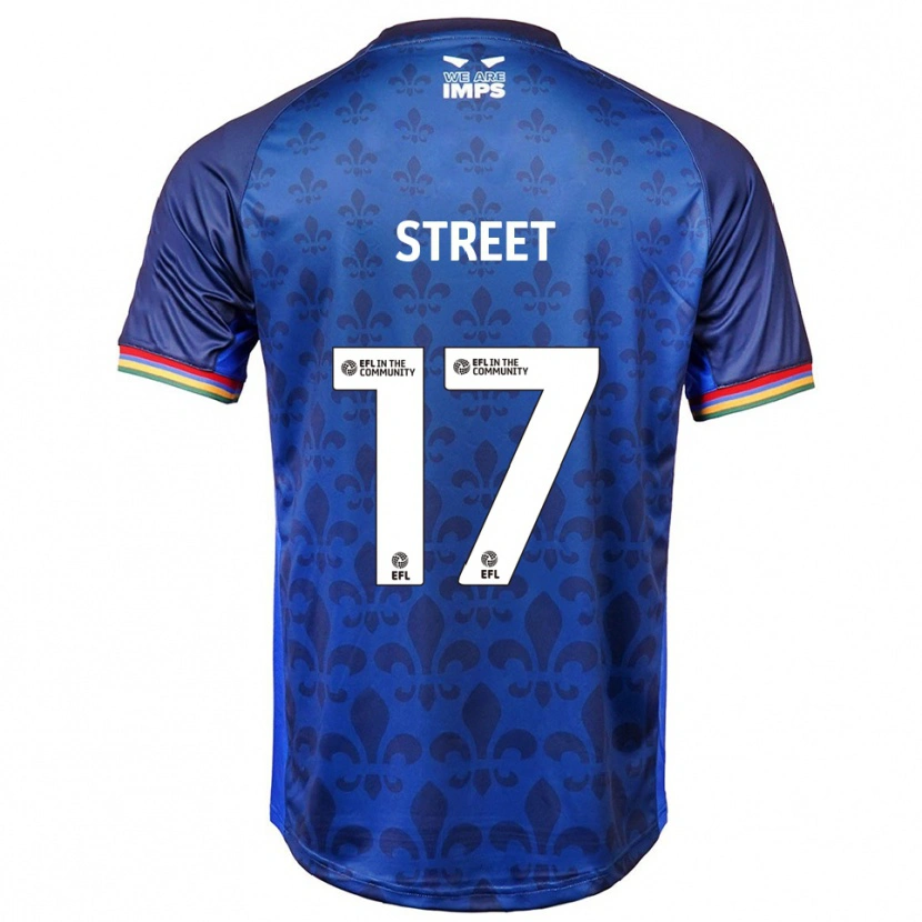 Danxen Børn Robert Street #17 Blå Marineblå Udebane Spillertrøjer 2025/26 Trøje T-Shirt