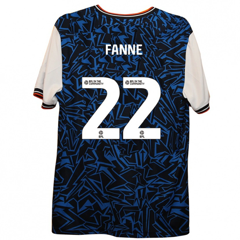 Danxen Børn Lamine Fanne #22 Blå Sort Hvid Udebane Spillertrøjer 2025/26 Trøje T-Shirt