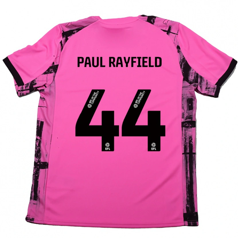 Danxen Børn Josh Paul Rayfield #44 Rose Rød Sort Udebane Spillertrøjer 2025/26 Trøje T-Shirt