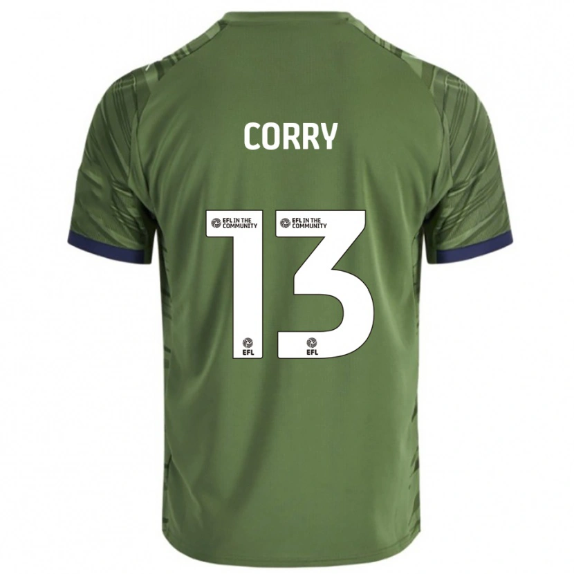 Danxen Børn Neive Corry #13 Grøn Hvid Udebane Spillertrøjer 2025/26 Trøje T-Shirt