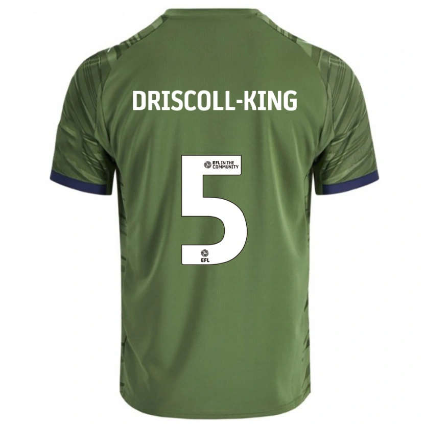 Danxen Børn Evie Driscoll-King #5 Grøn Hvid Udebane Spillertrøjer 2025/26 Trøje T-Shirt