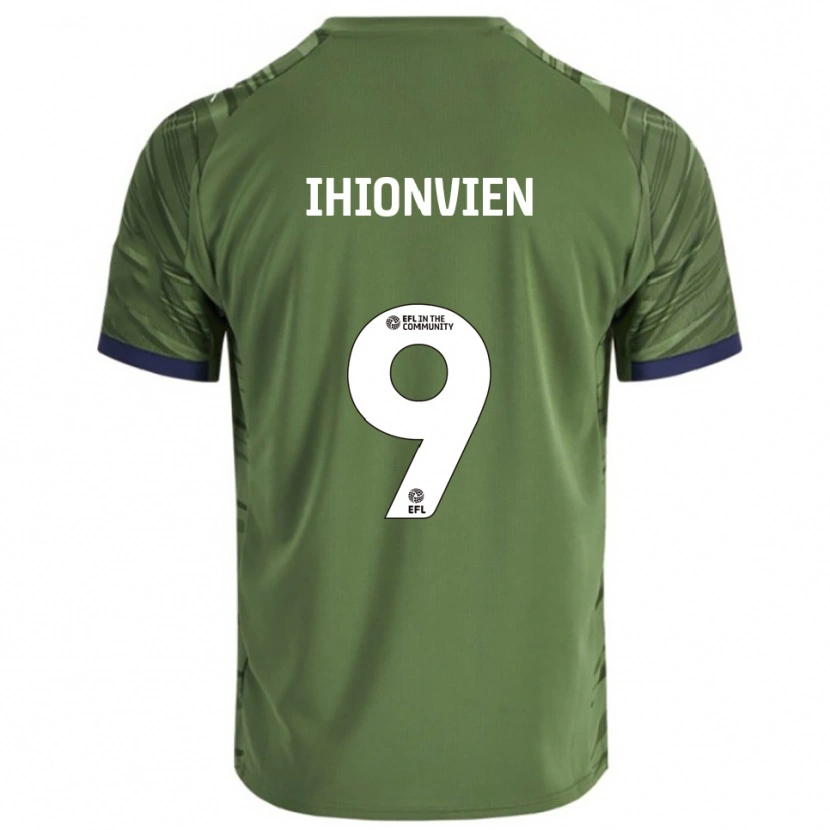 Danxen Børn Bradley Ihionvien #9 Grøn Hvid Udebane Spillertrøjer 2025/26 Trøje T-Shirt