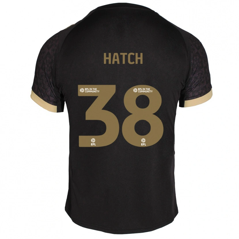 Danxen Børn Joseph Hatch #38 Sort Guld Udebane Spillertrøjer 2025/26 Trøje T-Shirt