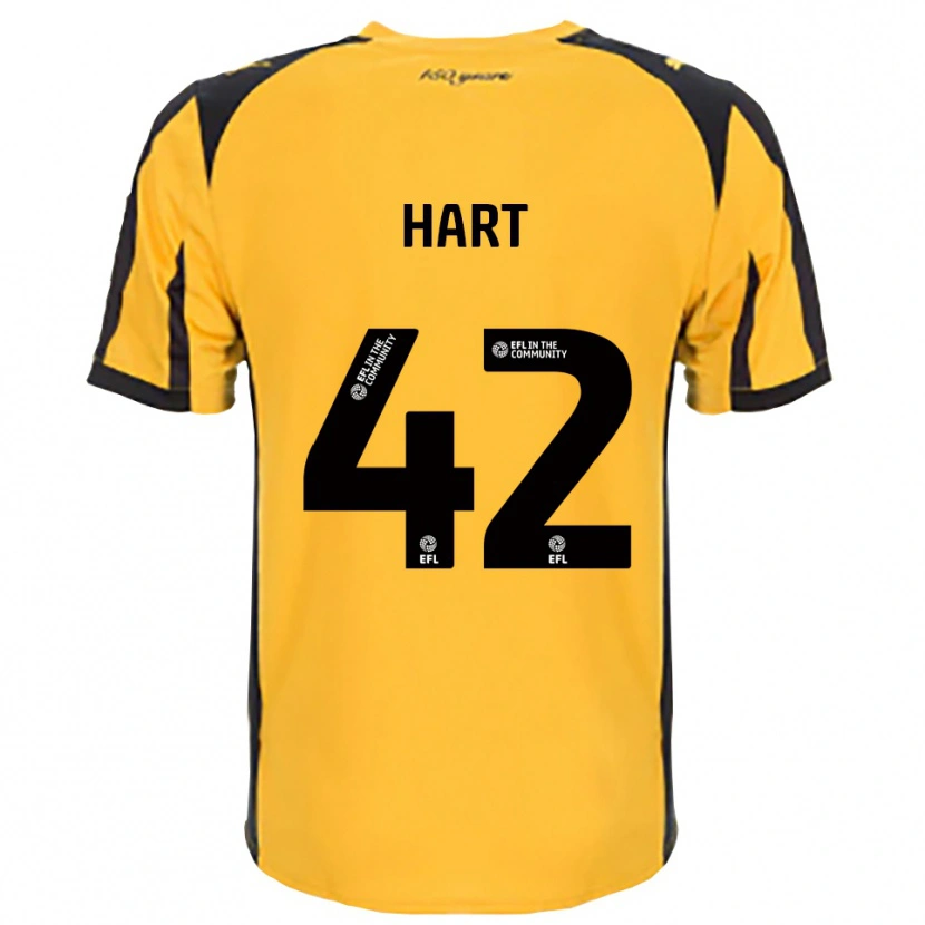 Danxen Børn Sam Hart #42 Orange Sort Udebane Spillertrøjer 2025/26 Trøje T-Shirt