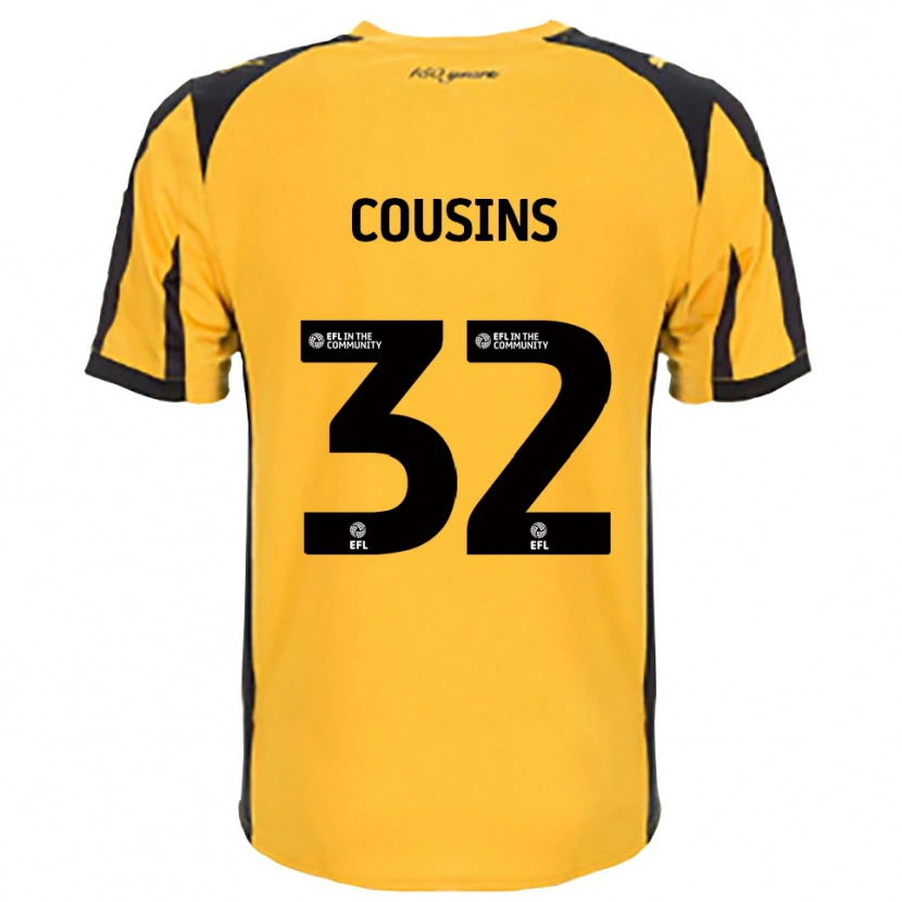 Danxen Børn Logan Cousins #32 Orange Sort Udebane Spillertrøjer 2025/26 Trøje T-Shirt