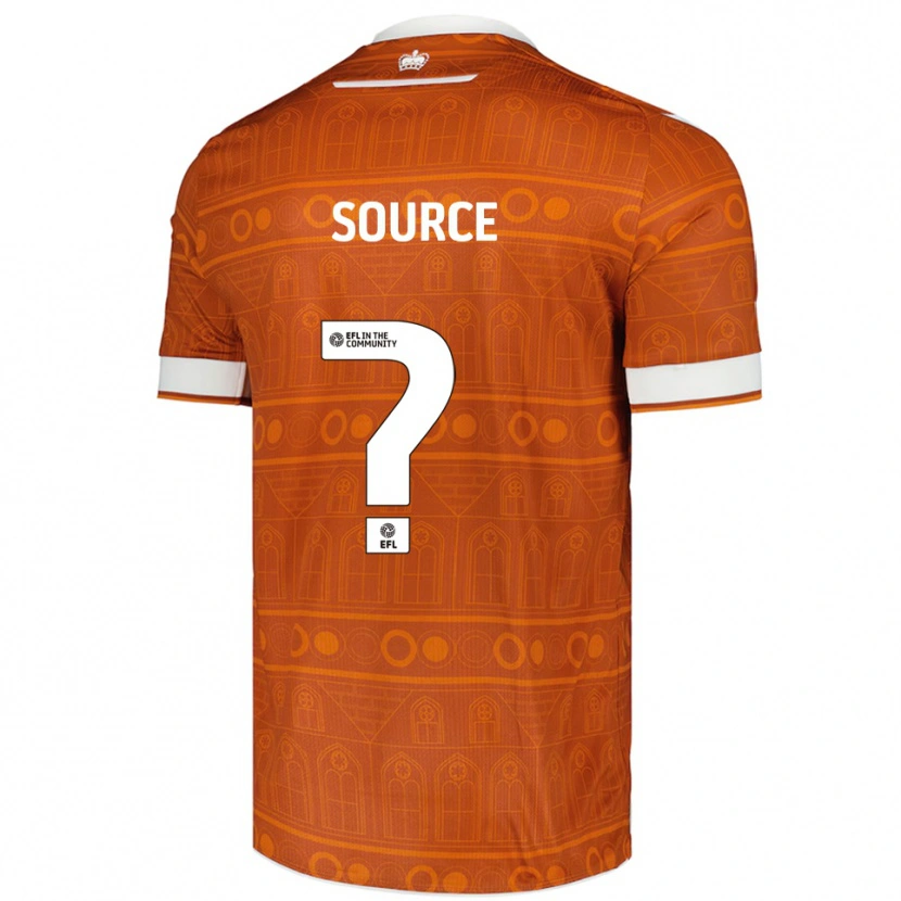 Danxen Børn Kai Source #0 Orange Hvid Udebane Spillertrøjer 2025/26 Trøje T-Shirt
