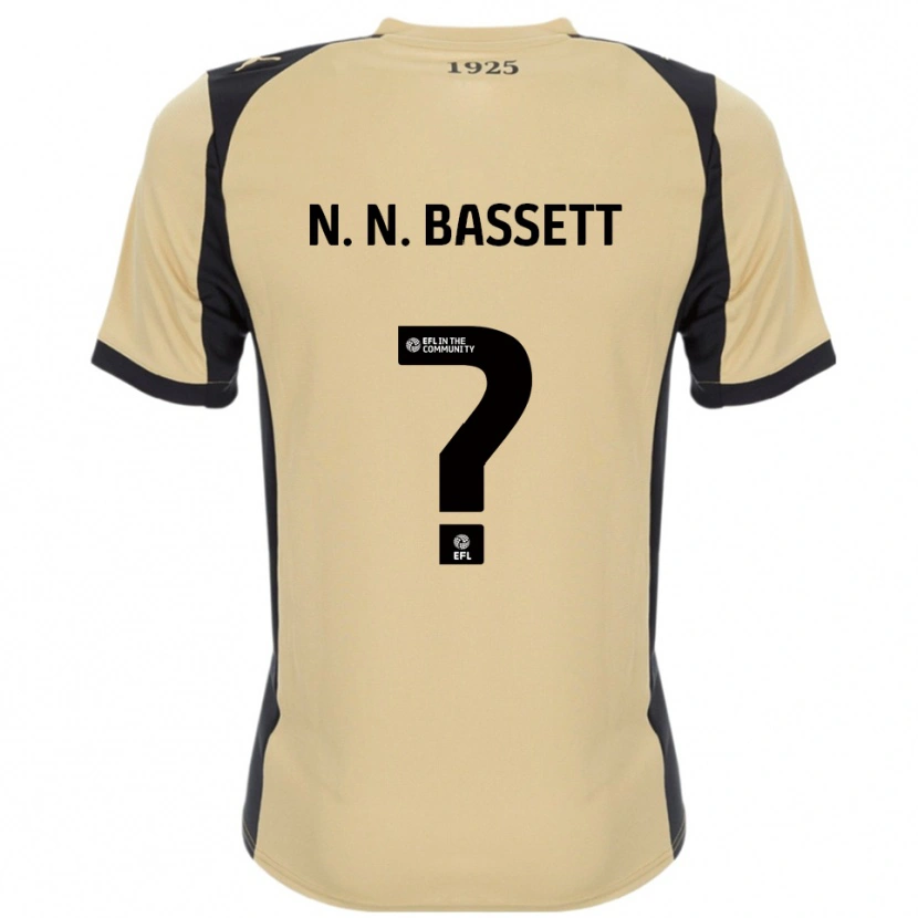 Danxen Børn N. N. Bassett #0 Guld Sort Udebane Spillertrøjer 2025/26 Trøje T-Shirt
