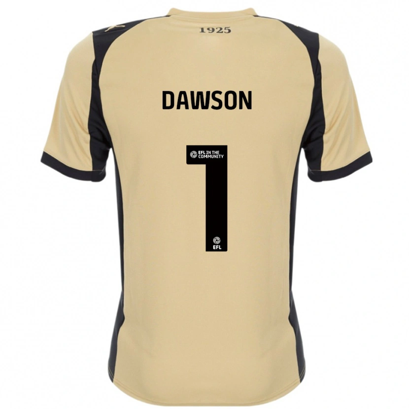 Danxen Børn Cameron Dawson #1 Guld Sort Udebane Spillertrøjer 2025/26 Trøje T-Shirt