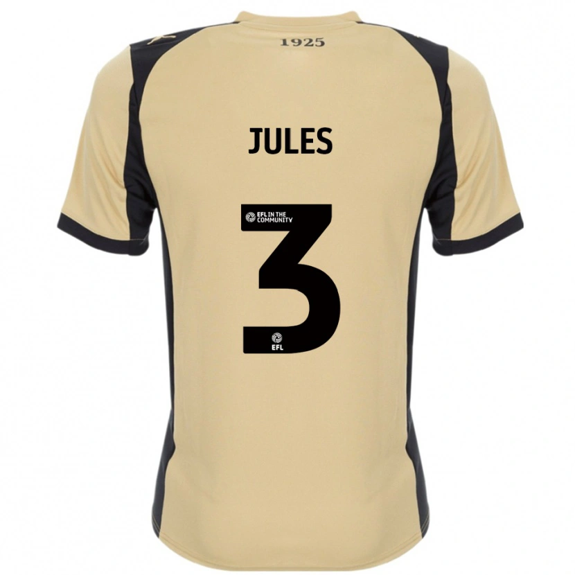 Danxen Børn Zak Jules #3 Guld Sort Udebane Spillertrøjer 2025/26 Trøje T-Shirt