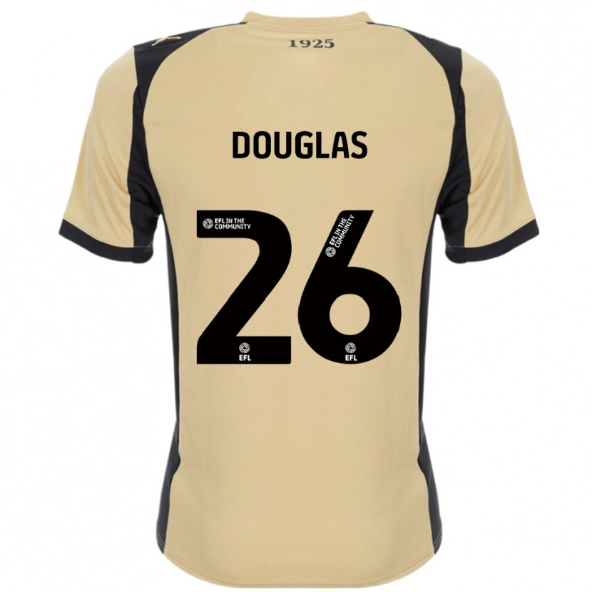 Danxen Børn Hamish Douglas #26 Guld Sort Udebane Spillertrøjer 2025/26 Trøje T-Shirt