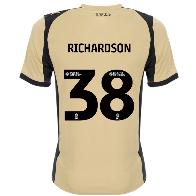Danxen Børn Kane Richardson #38 Guld Sort Udebane Spillertrøjer 2025/26 Trøje T-Shirt