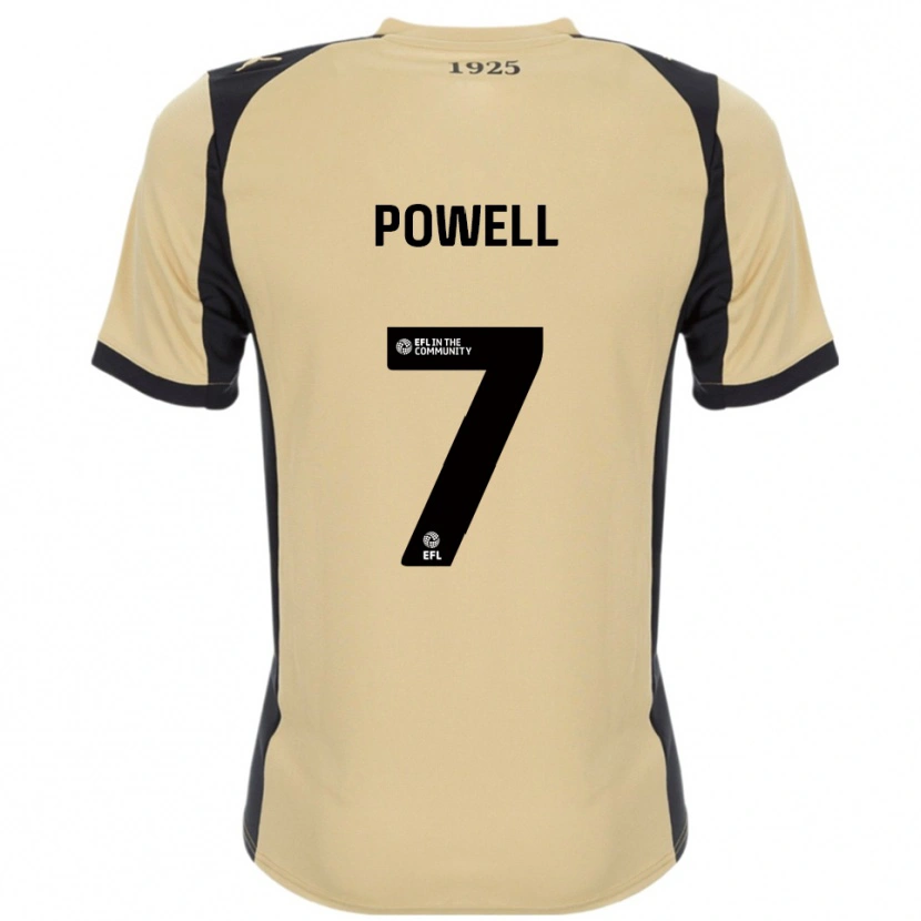 Danxen Børn Joe Powell #7 Guld Sort Udebane Spillertrøjer 2025/26 Trøje T-Shirt