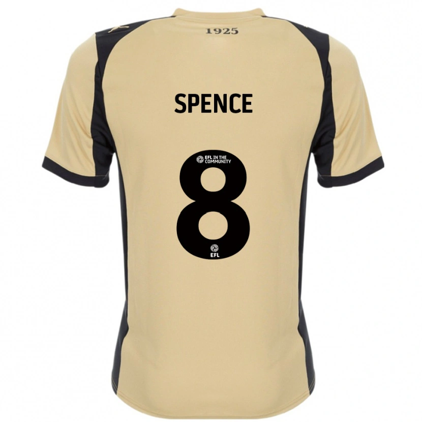 Danxen Børn Kian Spence #8 Guld Sort Udebane Spillertrøjer 2025/26 Trøje T-Shirt