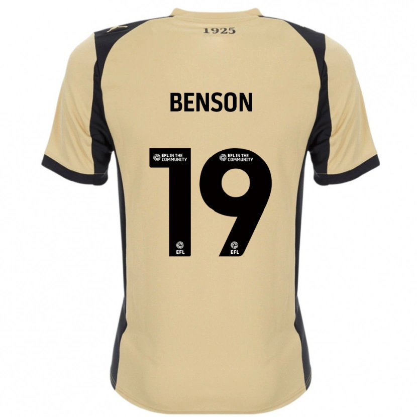 Danxen Børn Josh Benson #19 Guld Sort Udebane Spillertrøjer 2025/26 Trøje T-Shirt