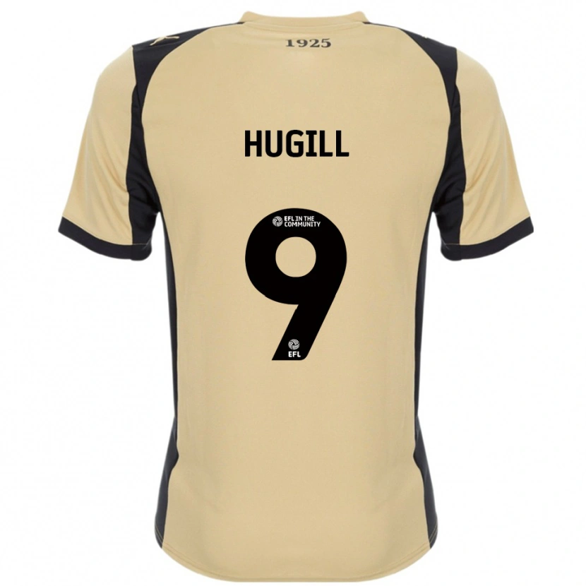 Danxen Børn Jordan Hugill #9 Guld Sort Udebane Spillertrøjer 2025/26 Trøje T-Shirt