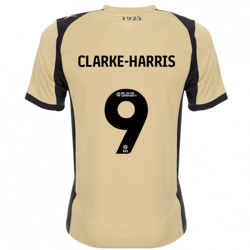Danxen Børn Jonson Clarke-Harris #9 Guld Sort Udebane Spillertrøjer 2025/26 Trøje T-Shirt