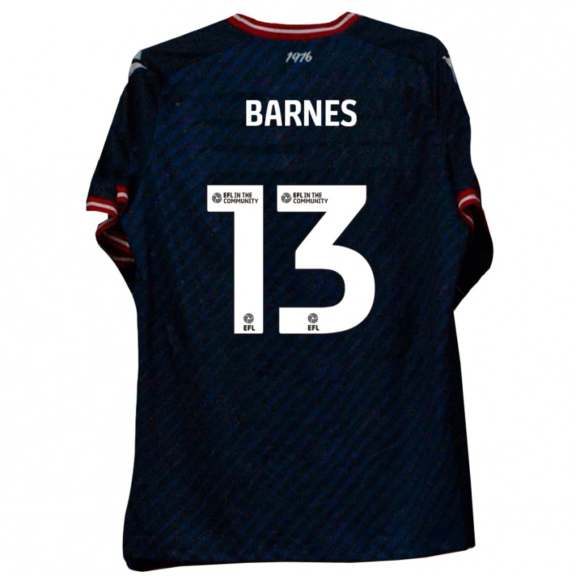 Danxen Børn Callum Barnes #13 Marineblå Rød Udebane Spillertrøjer 2025/26 Trøje T-Shirt