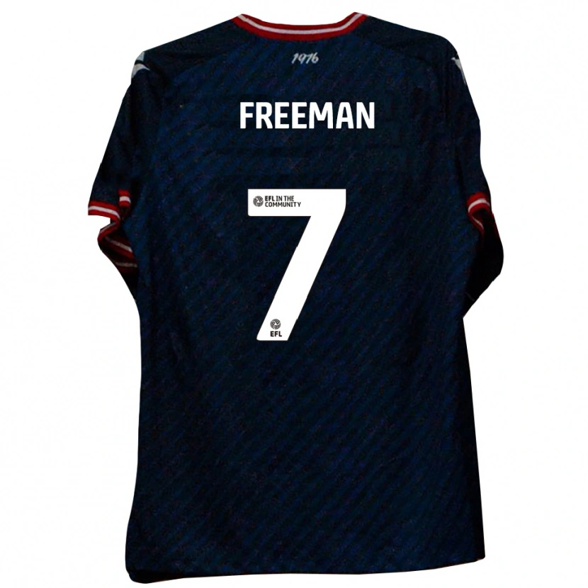 Danxen Børn Nick Freeman #7 Marineblå Rød Udebane Spillertrøjer 2025/26 Trøje T-Shirt