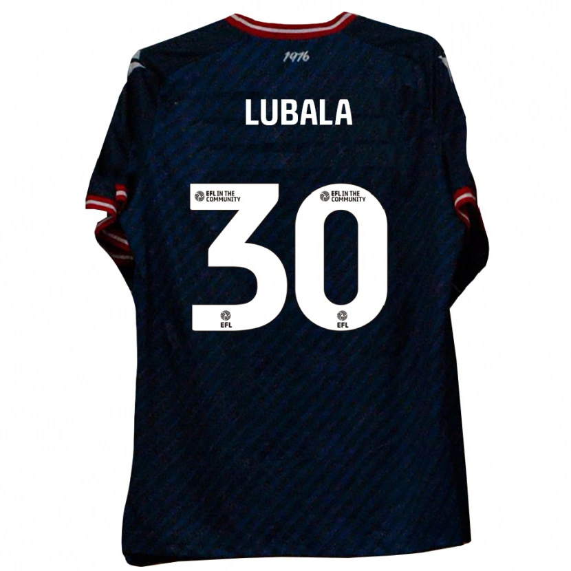 Danxen Børn Bez Lubala #30 Marineblå Rød Udebane Spillertrøjer 2025/26 Trøje T-Shirt