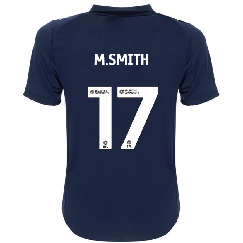 Danxen Børn Matt Smith #17 Marineblå Hvid Udebane Spillertrøjer 2025/26 Trøje T-Shirt