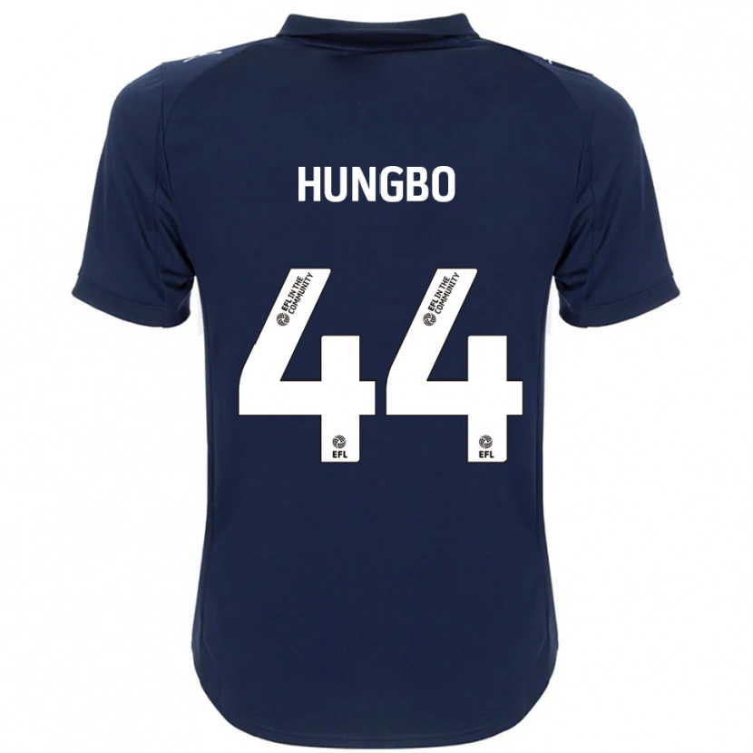 Danxen Børn Joseph Hungbo #44 Marineblå Hvid Udebane Spillertrøjer 2025/26 Trøje T-Shirt
