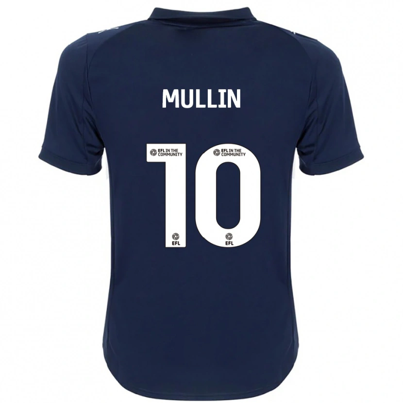 Danxen Børn Paul Mullin #10 Marineblå Hvid Udebane Spillertrøjer 2025/26 Trøje T-Shirt