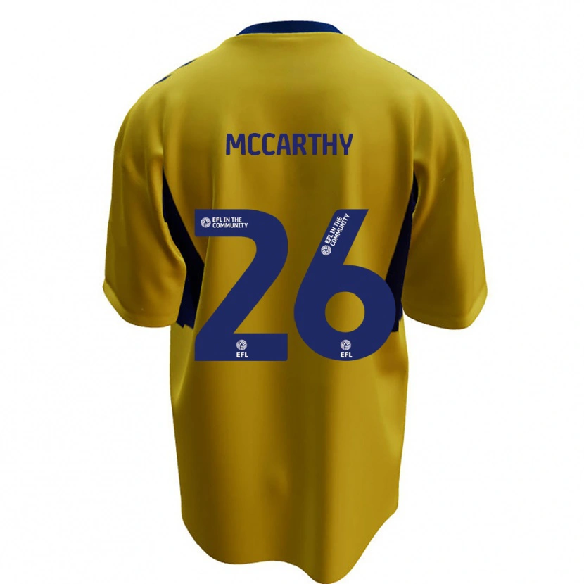 Danxen Børn Jason Mccarthy #26 Gul Blå Udebane Spillertrøjer 2025/26 Trøje T-Shirt