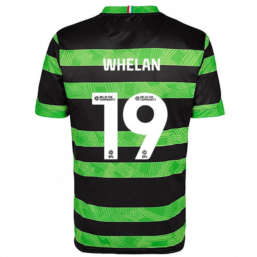 Danxen Børn Kelly-Jade Whelan #19 Sort Grøn Udebane Spillertrøjer 2025/26 Trøje T-Shirt