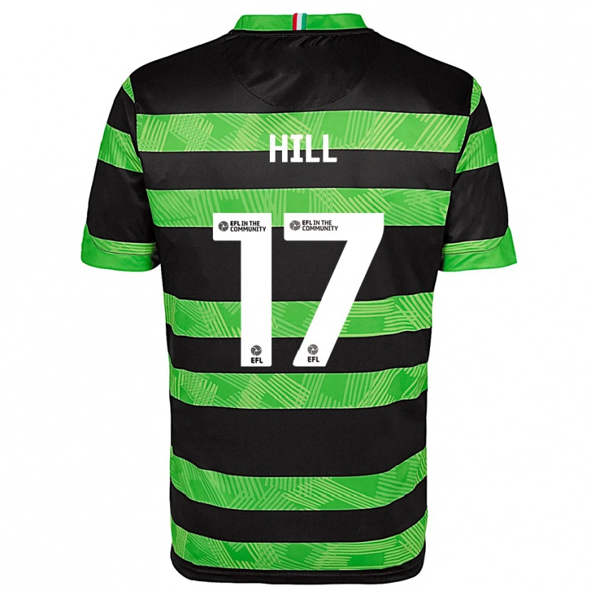 Danxen Børn Anisha Hill #17 Sort Grøn Udebane Spillertrøjer 2025/26 Trøje T-Shirt