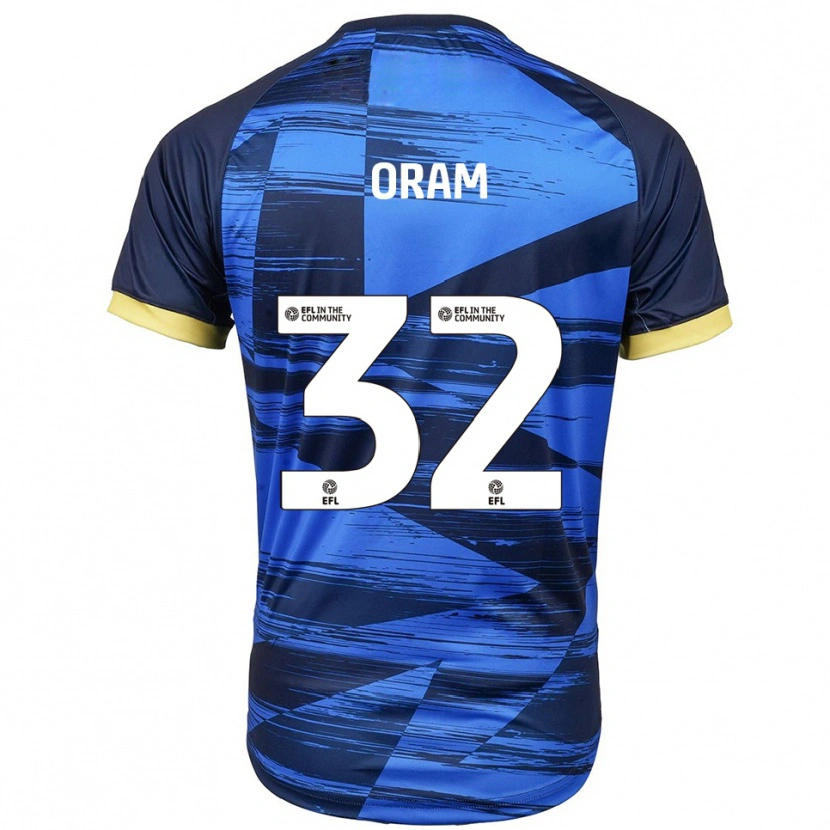 Danxen Børn Jake Oram #32 Blå Marineblå Udebane Spillertrøjer 2025/26 Trøje T-Shirt