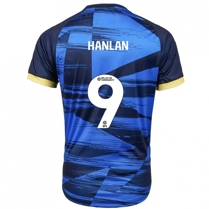 Danxen Børn Brandon Hanlan #9 Blå Marineblå Udebane Spillertrøjer 2025/26 Trøje T-Shirt