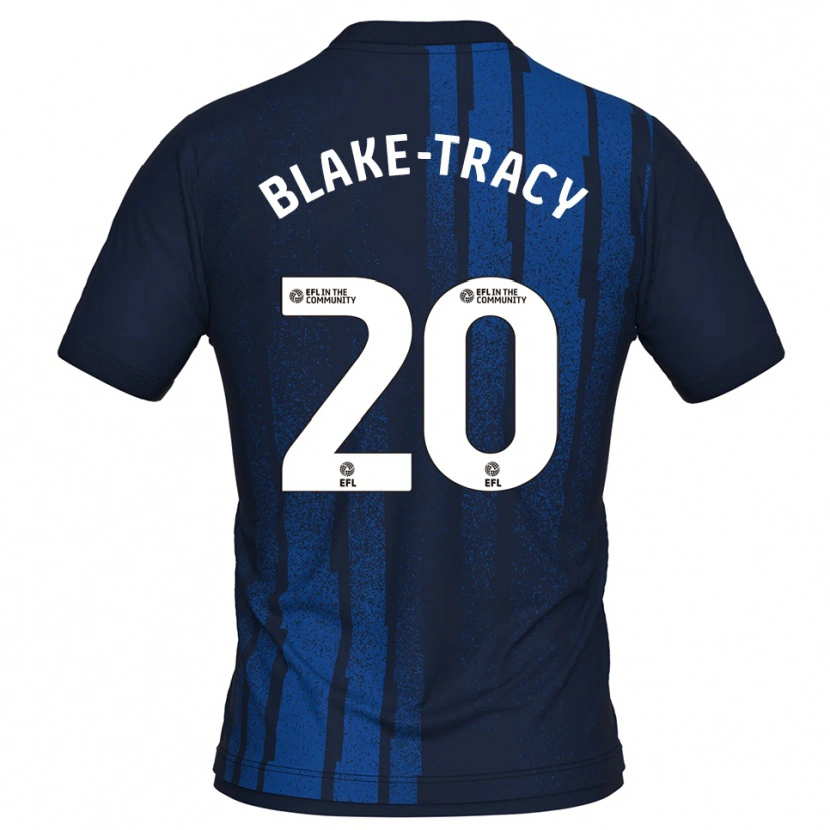 Danxen Børn Frazer Blake-Tracy #20 Marineblå Hvid Udebane Spillertrøjer 2025/26 Trøje T-Shirt