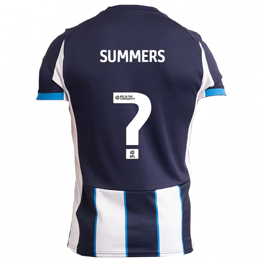 Danxen Børn Libby Summers #0 Hvid Marineblå Udebane Spillertrøjer 2025/26 Trøje T-Shirt