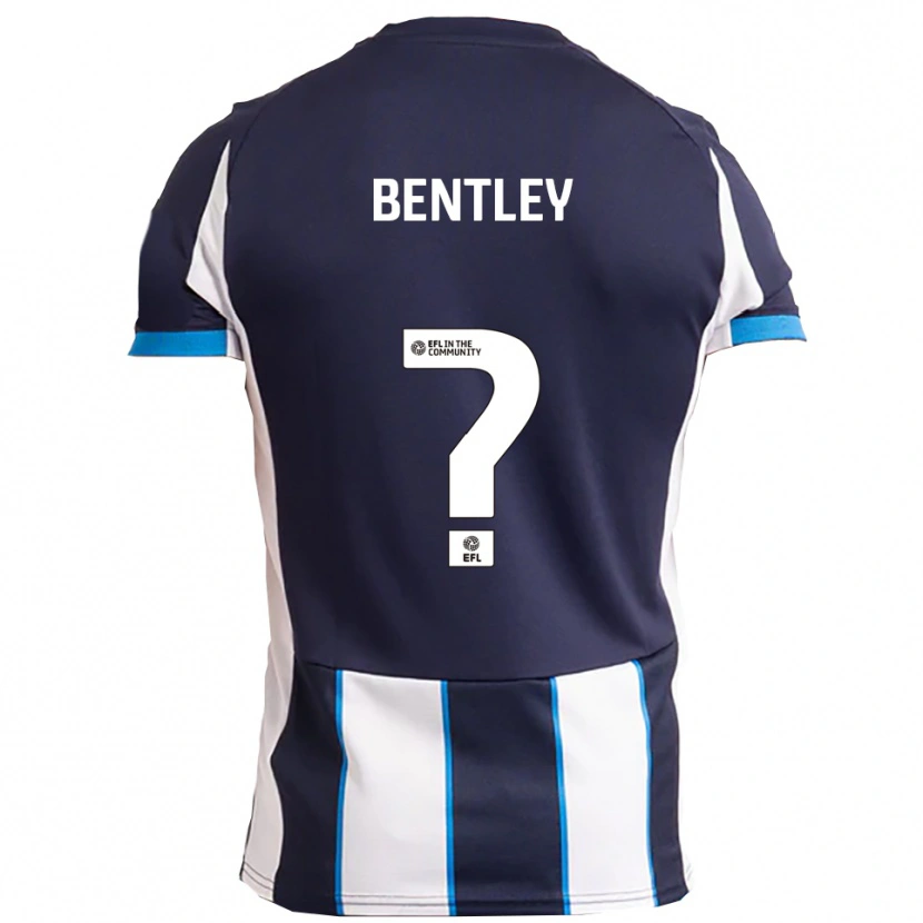 Danxen Børn Kenzie Bentley #0 Hvid Marineblå Udebane Spillertrøjer 2025/26 Trøje T-Shirt