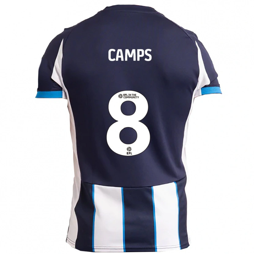 Danxen Børn Callum Camps #8 Hvid Marineblå Udebane Spillertrøjer 2025/26 Trøje T-Shirt
