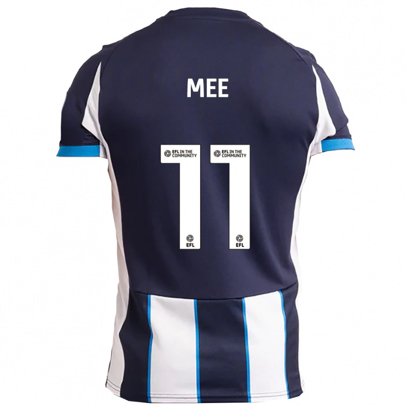 Danxen Børn Ashton Mee #11 Hvid Marineblå Udebane Spillertrøjer 2025/26 Trøje T-Shirt