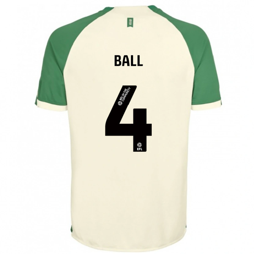 Danxen Børn Dominic Ball #4 Off-White Grøn Udebane Spillertrøjer 2025/26 Trøje T-Shirt